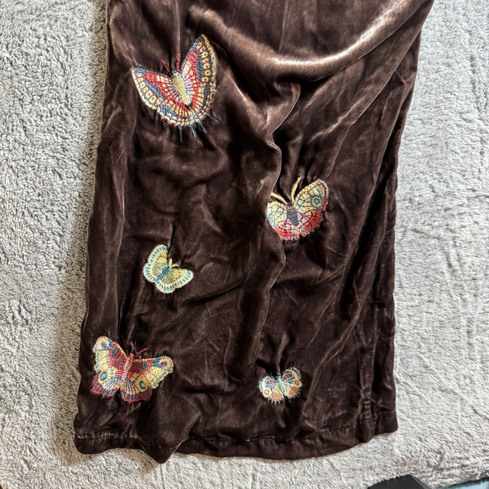 Johnny Was Brown Luciana Velvet Wide Leg Butterfly Pant Size XL MSRP $365 NEW - Picture 3 of 6